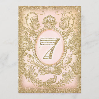 Siebter Geburtstag einmal auf Zeitprinzessin Einladung