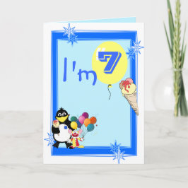 Siebter Geburtstag Karte