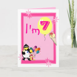 Siebter Geburtstag Karte
