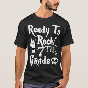 Siebter Grade Ready to Rock 7. Grader Day Scho T-Shirt