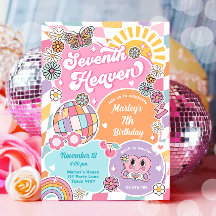 Siebter Himmel Mädchen Retro Preppy Varsity Geburt