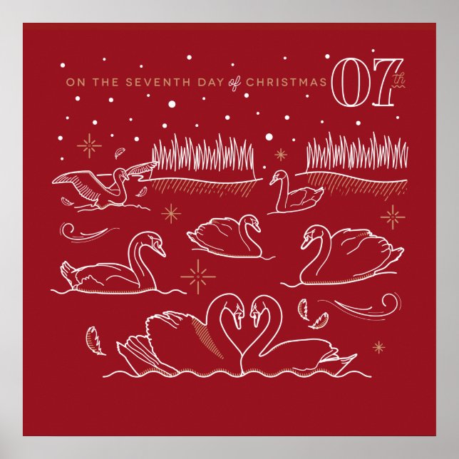 Siebter Tag des Weihnachtsgebäcks 24x24 Poster (Vorne)