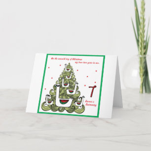 Siebter Weihnachtsfeiertag Feiertagskarte