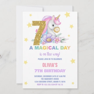 Siebtes Blumenhorn Einladung zum Geburtstag