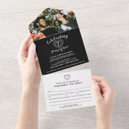 Siebtes UAWG zum Hochzeitstag in Schwarzonym All In One Einladung