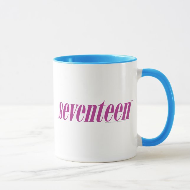 Siebzehn Logo-Lila Tasse (Rechts)