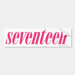 Siebzehn Logo-Magentarot Autoaufkleber