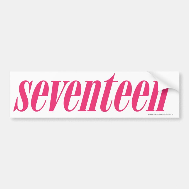 Siebzehn Logo-Magentarot Autoaufkleber (Vorne)