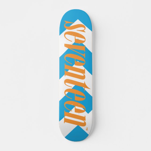 Siebzehn Logo-Orange Skateboard (Vorne)