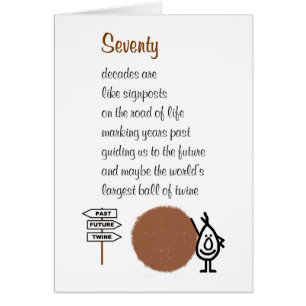 Siebzig - ein lustiges siebzigstes bithday Gedicht