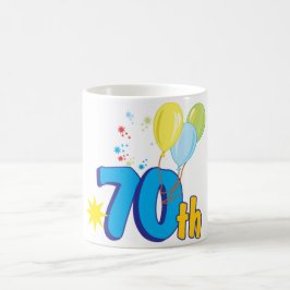siebzig Jahre feiern jung Kaffeetasse