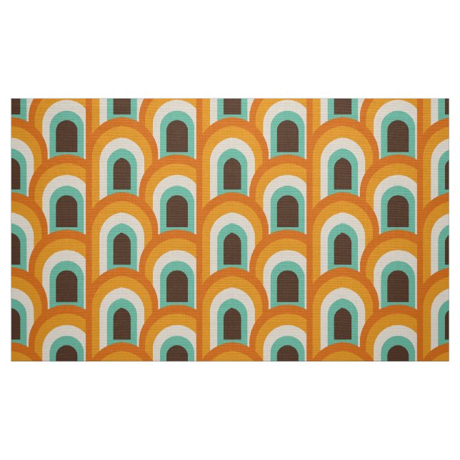 Siebziger Mitte Jahrhundert Retro-Stoff Stoff (Fat Quarter (45,7 x 55,9 cm))