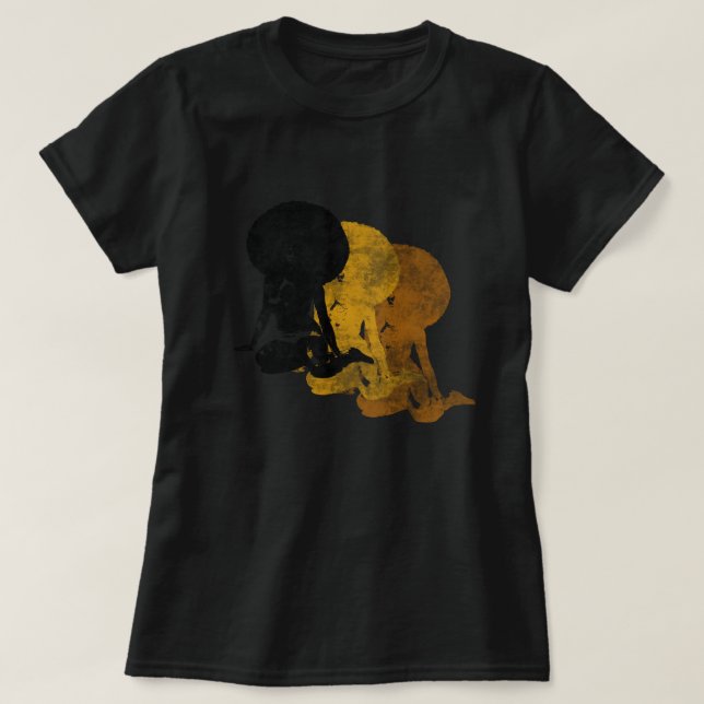 Siebzigerjahre 70er Musik-Funk-Soul-Schwester-T - T-Shirt (Design vorne)