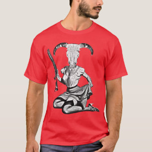 Siebzigerjahre Button-oben Schädel T-Shirt