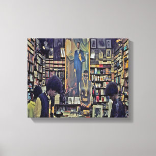 Siebzigerjahre Harlem-Buchhandlungs-Leinwand Leinwanddruck