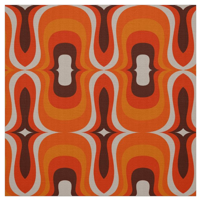 Siebziges Orangenrhythmus Stoff (Muster)