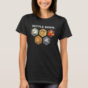 Siedeln Sie Brettspiel Nacht Längste Siedler Schaf T-Shirt