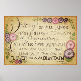 Sieg aller Art - James Allen Quote Poster