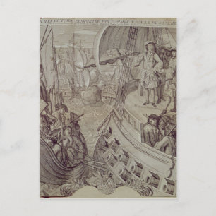 Sieg der Marine von Louis XIV Postkarte