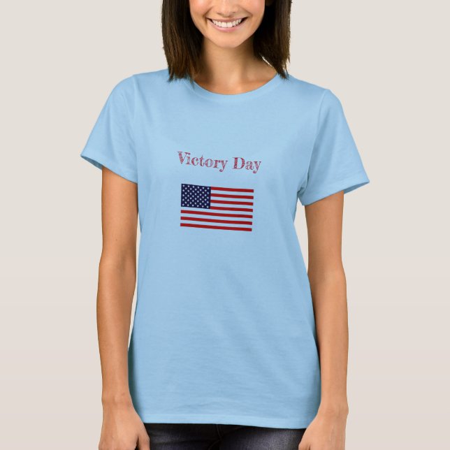 Sieg der USA-Flagge T-Shirt (Vorderseite)