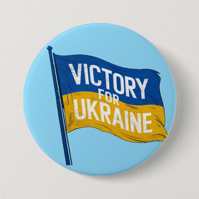 Sieg für die Ukraine-Flagge, proukrainische Patrio Button (Vorderseite)