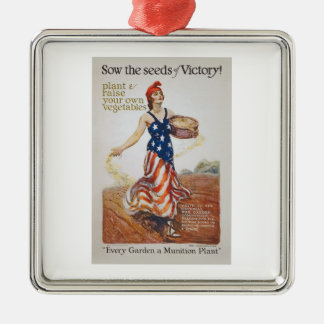 Sieg-Garten-Freiheits-Sau sät WWI Propaganda Ornament Aus Metall