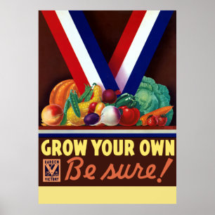 Sieg-Garten -- Wachsen Sie Ihre Selbst Poster