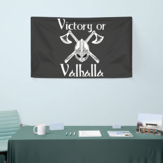 Sieg oder Valhalla - Helm und Ax Banner