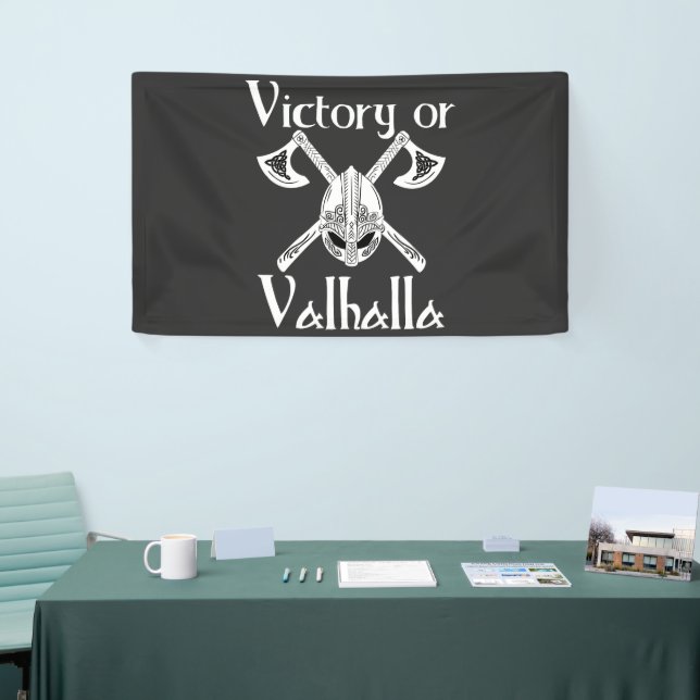 Sieg oder Valhalla - Helm und Ax Banner (Messeveranstaltung)