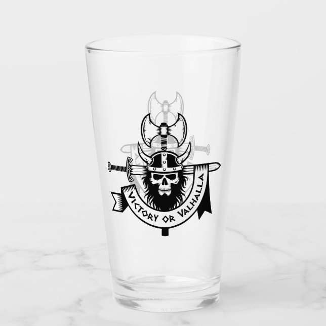 Sieg oder Walhall Viking Glas (Vorderseite)