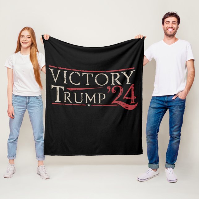 Sieg Trump 24 Republikanischer Präsident 47 USA Fleecedecke (Beispiel)