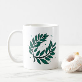 Sieg und Errungenschaft des grünen Lorbeerkranzes Kaffeetasse