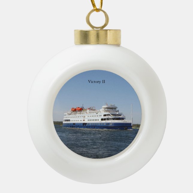 Siegball oder Schneeflocke Keramik Kugel-Ornament (Vorderseite)