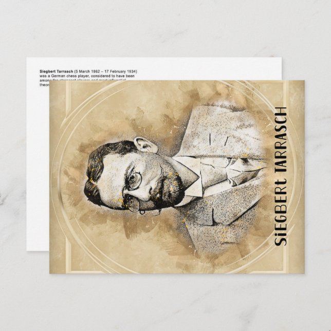 Siegbert Tarrasch Chess Player Postkarte (Vorne/Hinten)