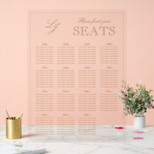 Siège Mariage moderne en terre cuite Monogram Scri