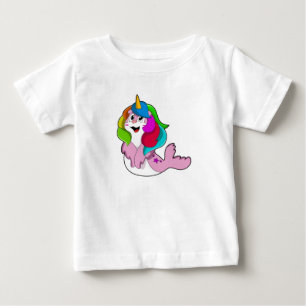 Siegel als Einhorn Baby T-shirt