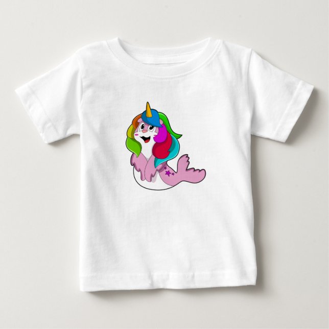 Siegel als Einhorn Baby T-shirt (Vorderseite)