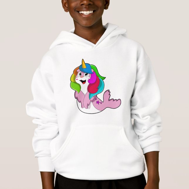 Siegel als Einhorn Hoodie (Vorderseite)