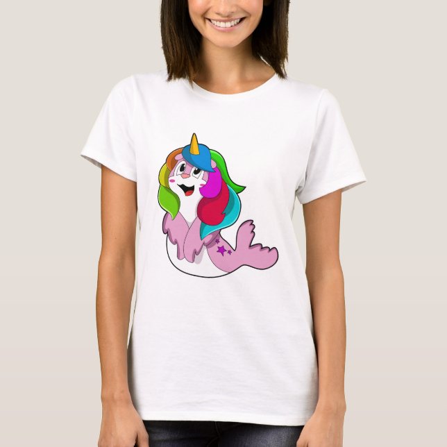 Siegel als Einhorn T-Shirt (Vorderseite)