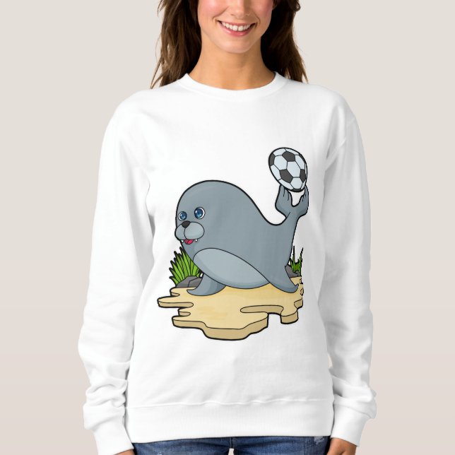 Siegel als Fußballspieler mit Fußball Sweatshirt (Vorderseite)