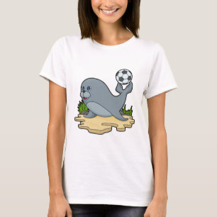 Siegel als Fußballspieler mit Fußball T-Shirt