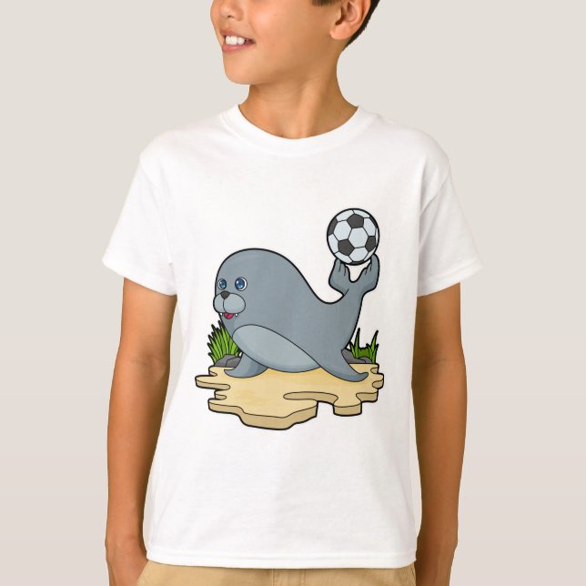 Siegel als Fußballspieler mit Fußball T-Shirt (Vorderseite)