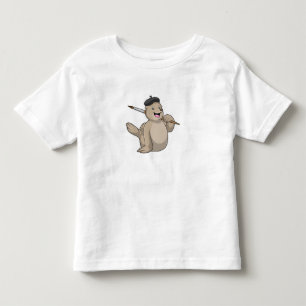 Siegel als Maler mit Pinsel Kleinkind T-shirt