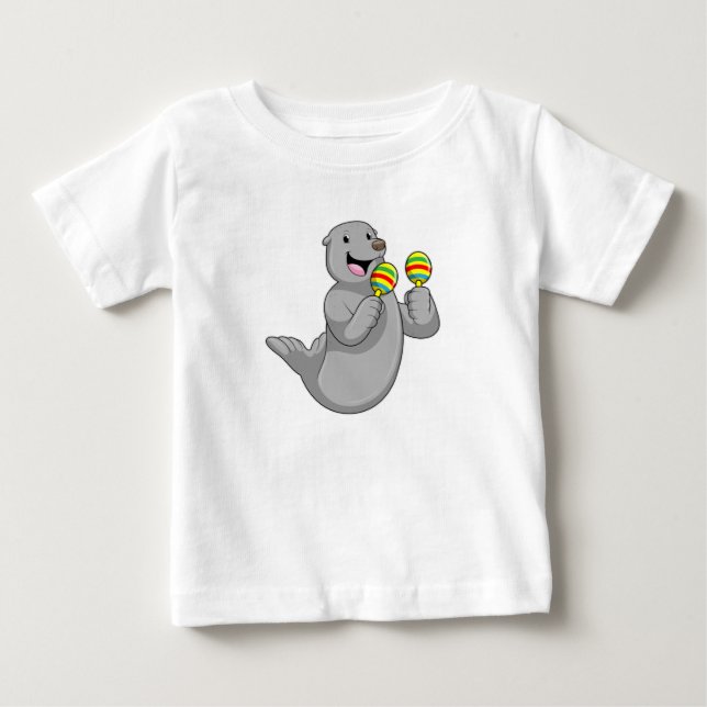 Siegel als Musiker mit Maracas Baby T-shirt (Vorderseite)
