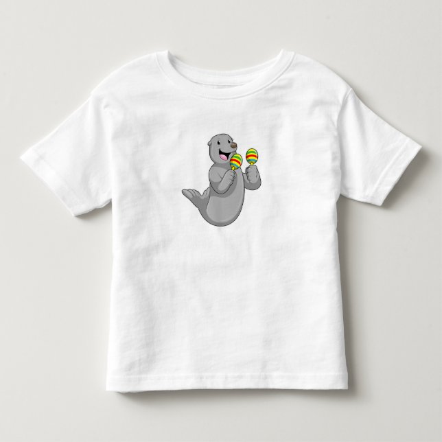 Siegel als Musiker mit Maracas Kleinkind T-shirt (Vorderseite)