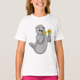 Siegel als Musiker mit Maracas T-Shirt