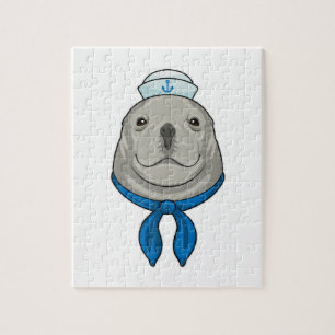 Siegel als Seemann mit Sailor-Hut