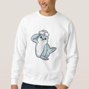 Siegel als Seemann mit Sailor-Hut Sweatshirt