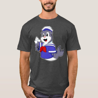 Siegel als Seemann mit Schiff T-Shirt
