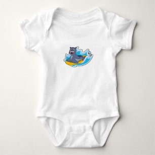 Siegel als Surfer mit Surfbrett Baby Strampler
